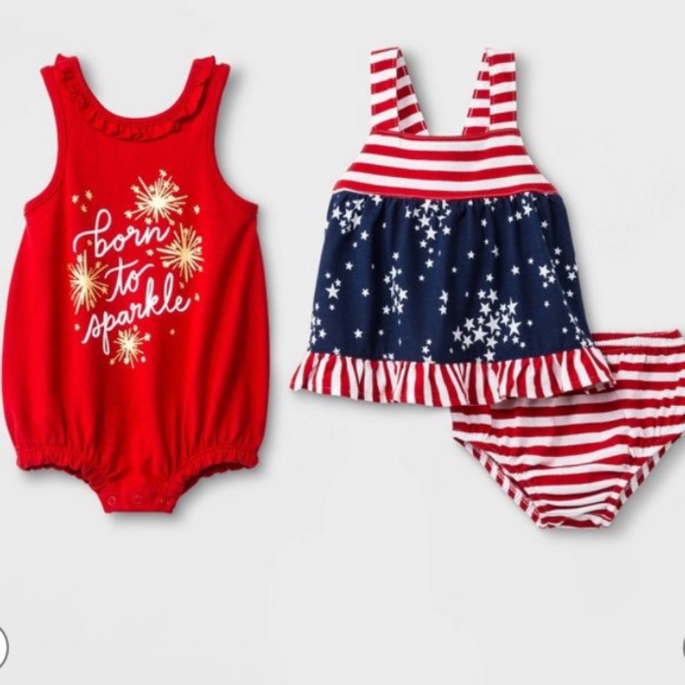 Cat & Jack Patriotic Newborn 3 Piece